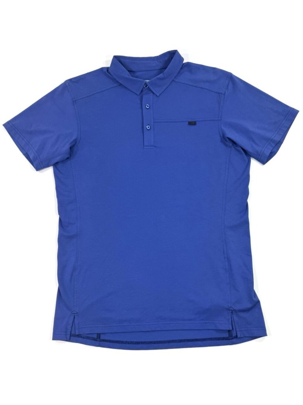 Arcteryx Mens Captive Polo Shirt Sz Large Relaxed Fit Short Sleeve Outdoor Blue